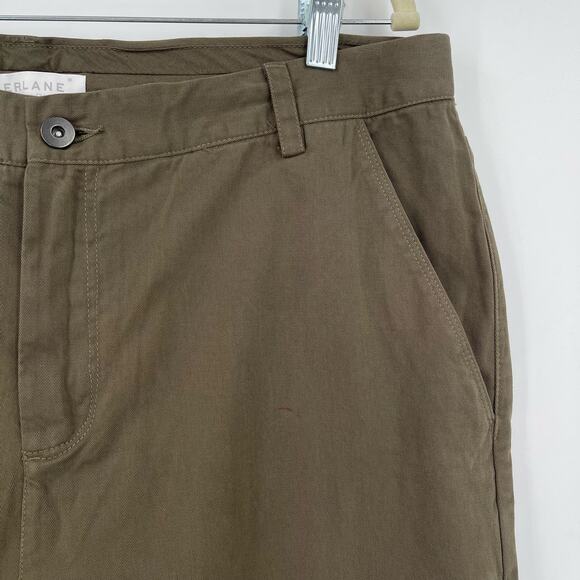 Everlane Cotton Chino Trouser Pants Green Women's Size 36 NWOT - Picture 4 of 6